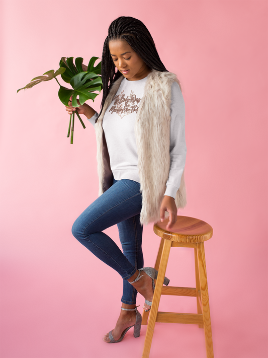 Breathe in Strength, Exhale Fear Inspirational Fleece Sweatshirt, Cozy Crewneck for Everyday Comfort, Perfect for Gift-Giving, Motivational Apparel, Casual Wear
