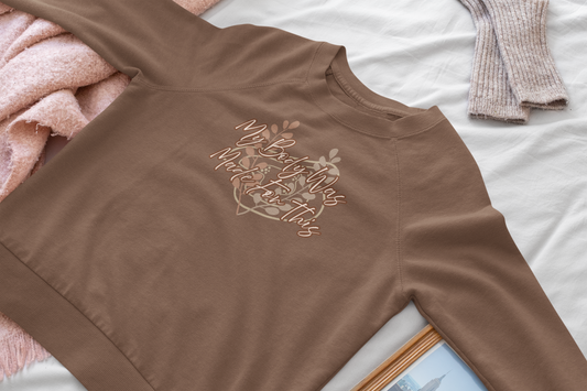 Breathe in Strength, Exhale Fear Inspirational Fleece Sweatshirt, Cozy Crewneck for Everyday Comfort, Perfect for Gift-Giving, Motivational Apparel, Casual Wear